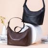 New First-layer Cowhide Hobo Bag, Genuine Leather Underarm Tote Bag, Women's Large-capacity Messenger Dumpling Bag, Single Shoulder Messenger Bag.