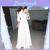 Women Long Sleeve Button Dowm Maxi Dress Evening Party Casual Dress Shirt