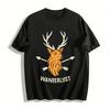 Vintage Elch Pfeil Fernweh Outdoor Freizeit Bedrucktes Oberteil Reines Baumwoll-T-Shirt
