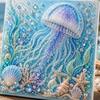 Poulpe Scintillant Kit de Peinture Perle DIY Tortue Océan Ensemble d'Art Amateur de la Mer