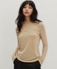 RAVEROUS Wool-Like Basic T-Shirt Beige