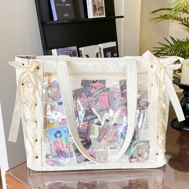 Neue Y2K Süße Japanische Ita Tasche Lolita Mädchen Transparente Schulter-Tragetasche Große Kapazität Umhängetasche Lässige Tasche DIY Display Handtaschen