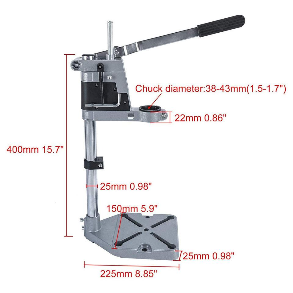 Držiak pre elektrickú vŕtačku 400mm Držiak pre DIY Drevoobrábanie Vŕtací Držiak Stojan na uhlovú brúsku Svorka Stolová vŕtačka Svorka Brúska 225*150*400mm