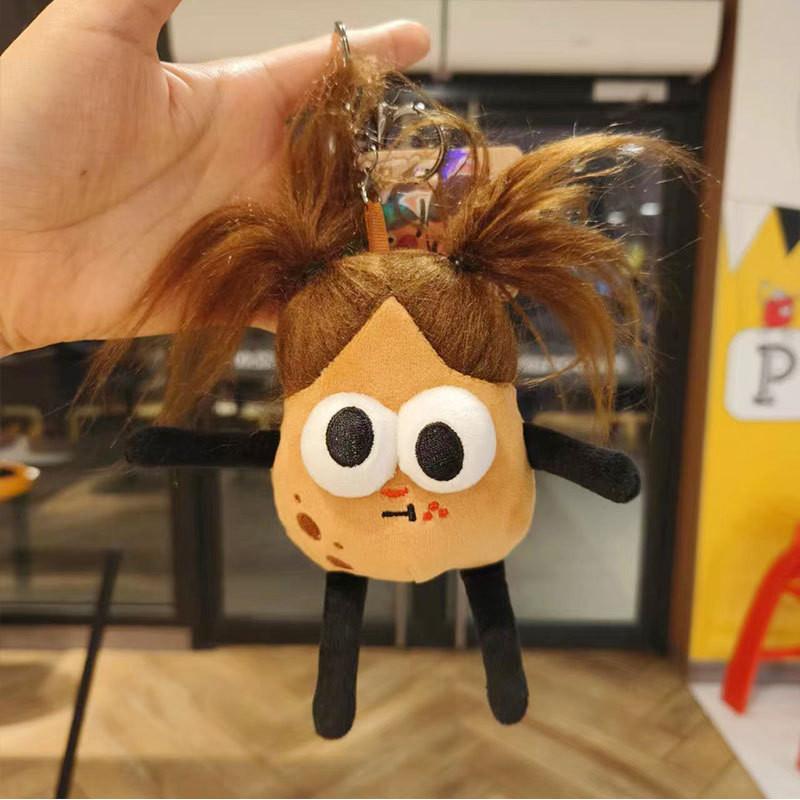Cute Fluffy Potato Sausage Mouth Plush Toy Pp Cotton Filled Keychain