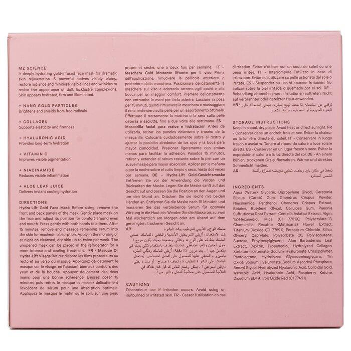 MZ MZ SKIN Gold Face Mask