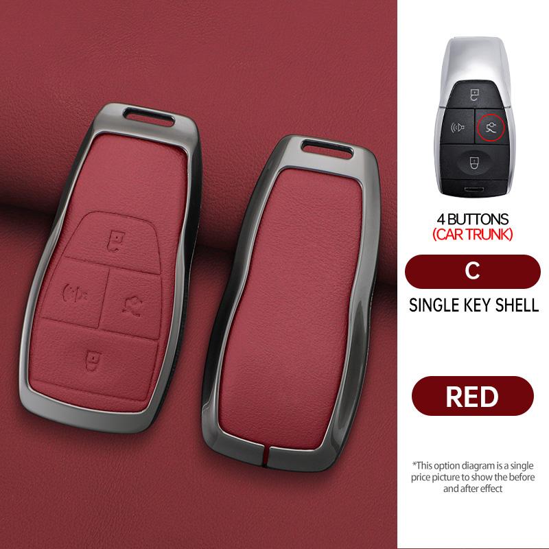 Suede Car Key Case Cover For Baic Beijing X7 Bj40 Senova D50 D70 X55 X65 Eu5 Eu7 Car Key Protector Keychain Accessories