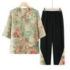 Summer Suit Women's Shirt Elderly Women's Shirt Two-piece Suit