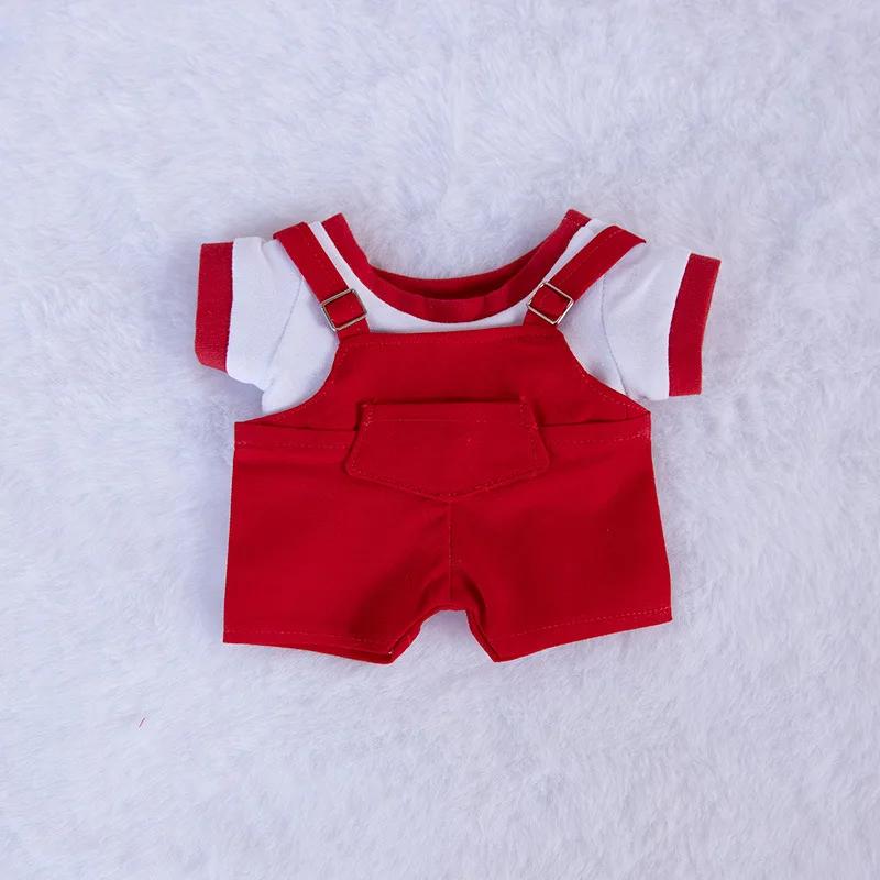 10cm 20cm Puppenkleidung Outfit T-Shirt Latzhose Hosenträgerhose Puppenzubehör Anziehen Spiel Fans Geschenk Spielzeug auf Lager