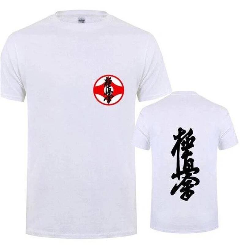Masutatsu Oyama Karate Casual Clothes Kyokushin Karate T Shirt Men Kyokushin Logo Karate Kids T-Shirt Japan Kanji Symbol Apparel