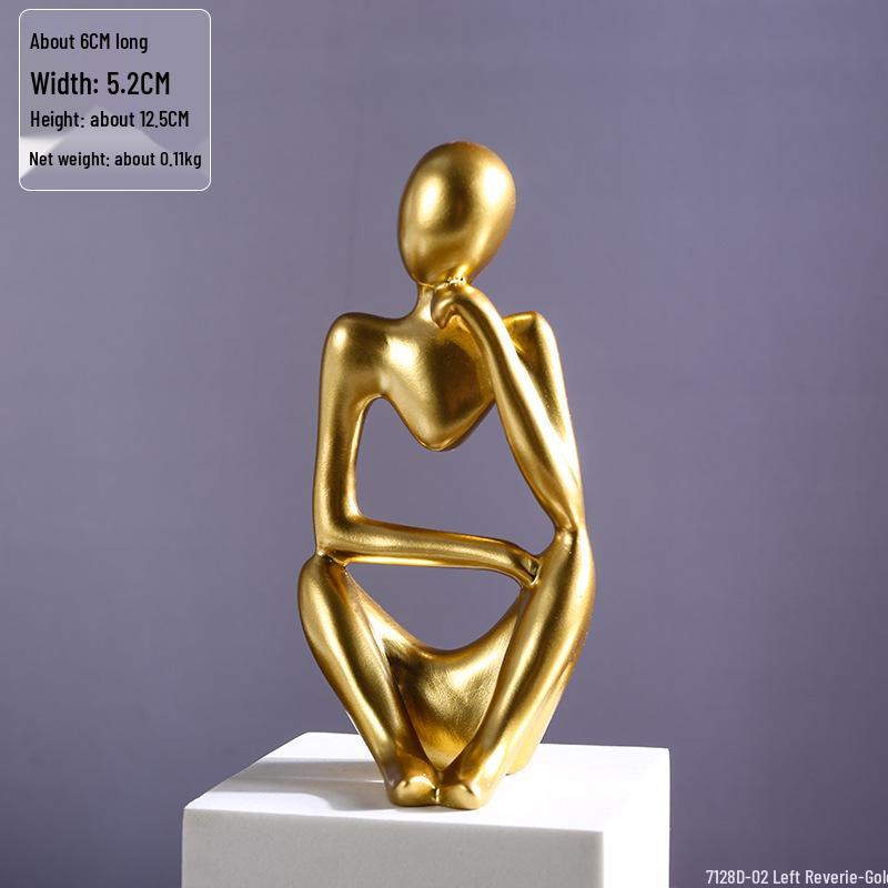 Abstract Resin Character Ornaments for Living Room and Desktop Decor