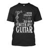 Never Underestimate An Old Man With Guitar New Mens Shirt Funny Slogan Humor Tee