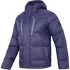 Solid Quilted Hooded Down Jacket Men Outerwear Purple 1375437-558