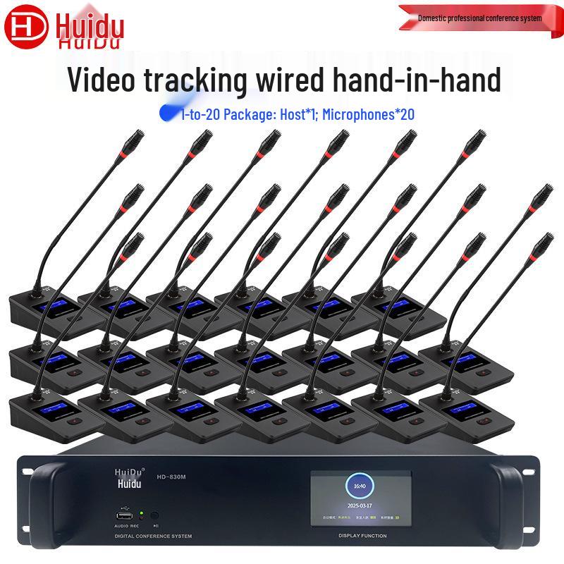 HuiDu HD-830M Wired Digital Conference Tabletop Gooseneck Microphone