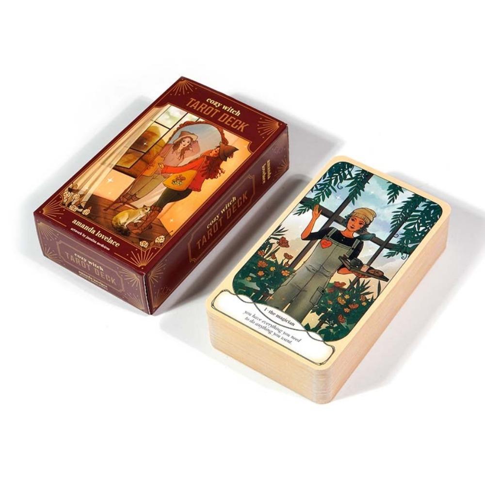 Cozy Witch Tarot Deck 78 buc. Cărți zilnice de tarot Dimensiune de buzunar 10,3*6 cm