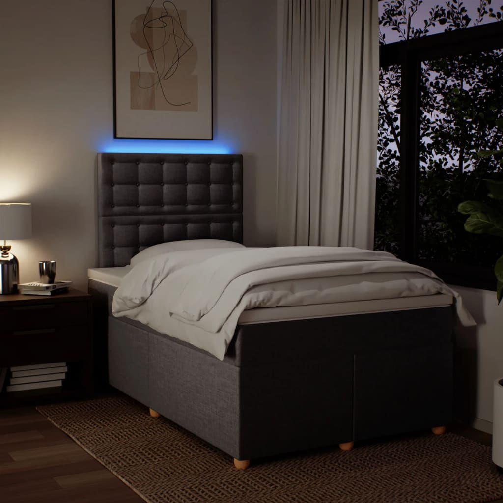 Vidaxl Kontinentalbett Mit Matratze, Taupe, Stoff, 120X200 Cm