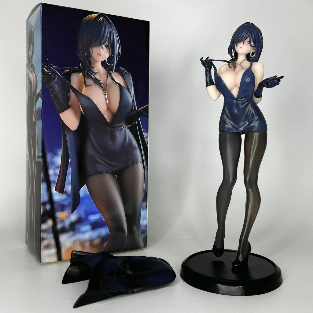 Yokoyama Iwami Black Dress with Detachable Cape Anime Girl Desktop Action Figure Statues Toy Gift