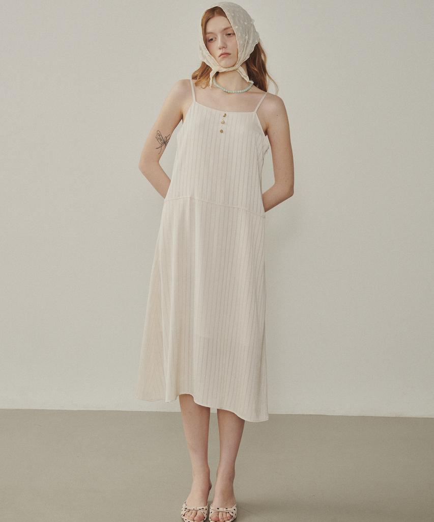 Melly And Rose Santa Monica Satin Dress (315301)_Beige