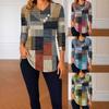 New Women's Casual V-neck Long-sleeved Pullover Regular Digital Print Women's T-shirt