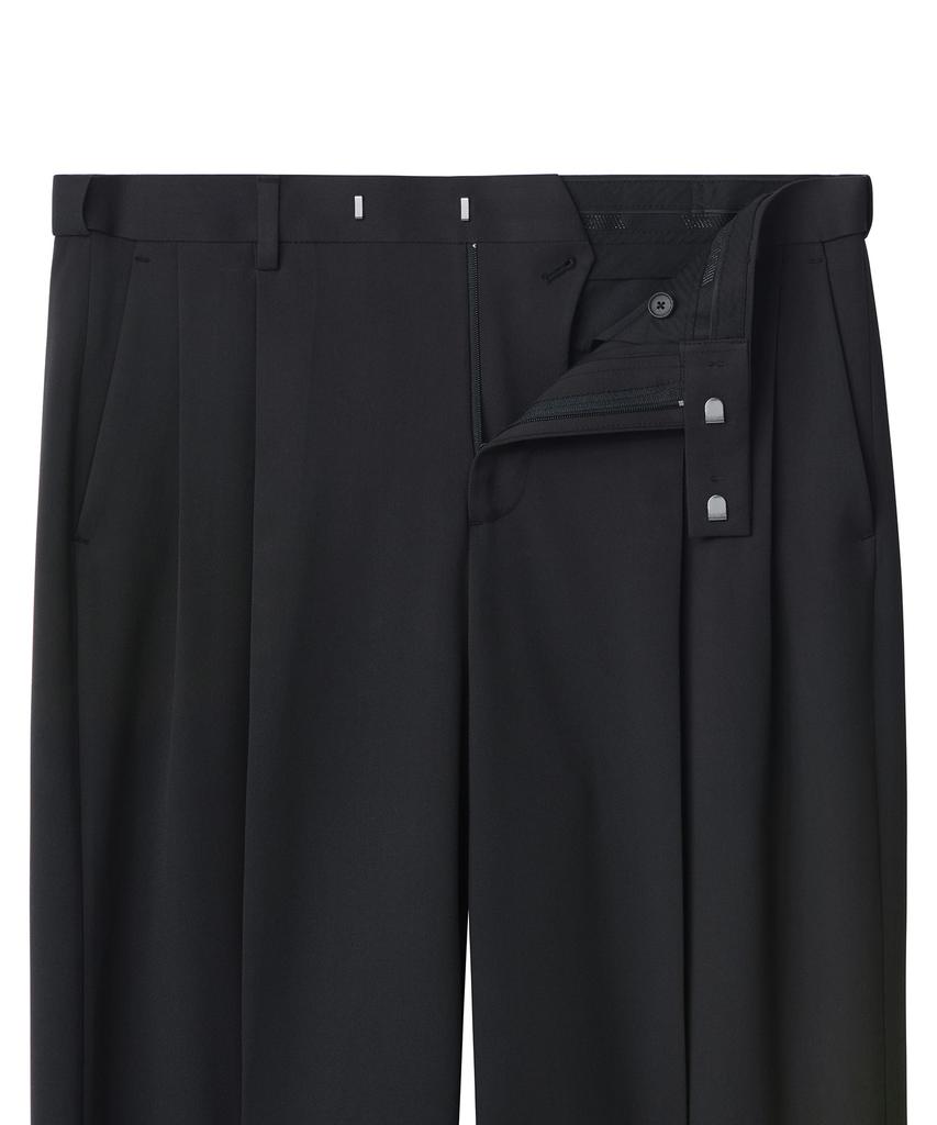 MUSINSA STANDARD Super Wide Hidden Banding Slacks [Dark Gray]