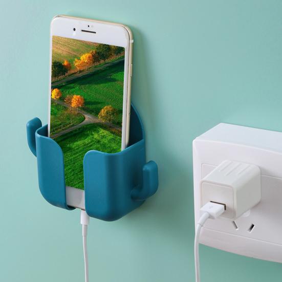 Remote Control Holder Wall Mounted Self-adhesive ABS Drill Free Easy To Install Mobile Phone Charging Holder for Home