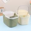 Plastic Organizer Basket With Handles Drainage Toiletry Bin Stackable Storage Basket For Bathroom Kitchen Camp Gym