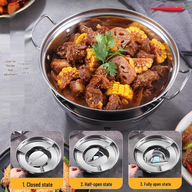 Gedon Stainless Steel Windproof Alcohol Stove Set
