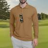 Heren Klassieke Golfshirts IJszijde Ademend Lange Mouw Performance Kraag Shirts Lichtgewicht Zomer Casual Sneldrogend T-shirt