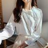Long Sleeve Shirt Women Simple Casual Sweet Girls Spring New Kawaii Blouse Holiday Female Clothes Preppy Style Black Shirts