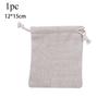 Linen Cotton Plain Food Storage Drawstring Pouch Jute Gift Bags Candy Organizer Wedding Favor