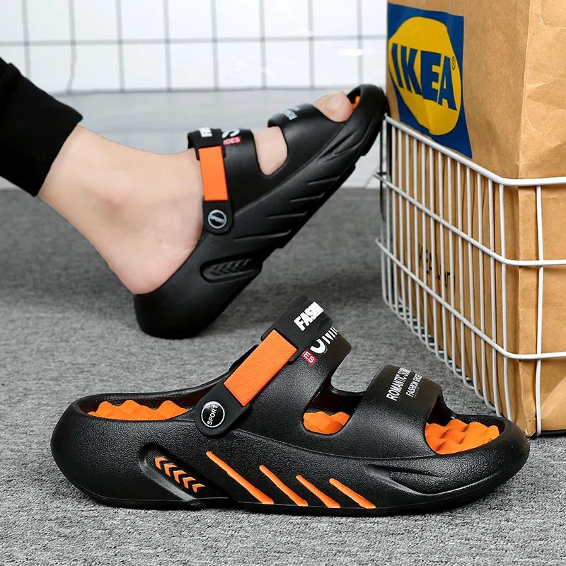 Chaussures de sport pour hommes pour hommes 2024 Été Sandales pour hommes Baskets décontractées Sandales pour hommes Sandales plates en cuir véritable Pantoufles pour hommes Vente