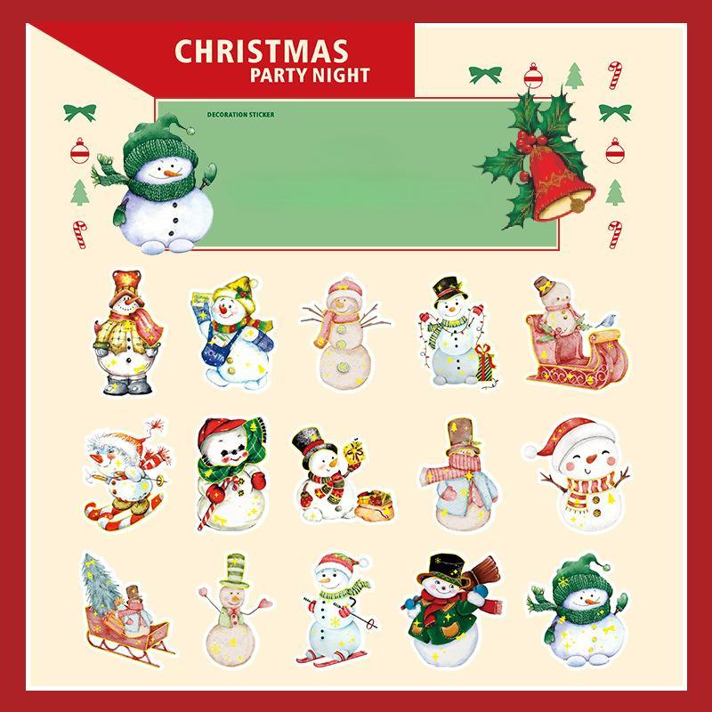 30pcs/lot Kawaii Scrapbook Stickers Christmas Series Diary Planner Decorative Craft Stationery Sticker LXY