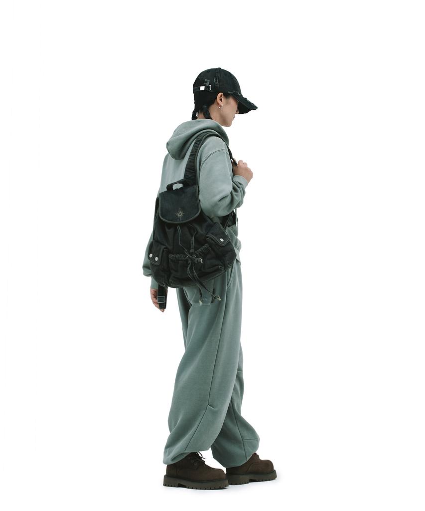 Defgarments Pig Brushed Hood Zipup [Khaki]