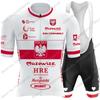 Team  Mazowsze Serce Polski Cycling Jersey 2023 Poland Champion Set Men Cycling Clothing Road Bike Shirts Suit Bicycle Pants