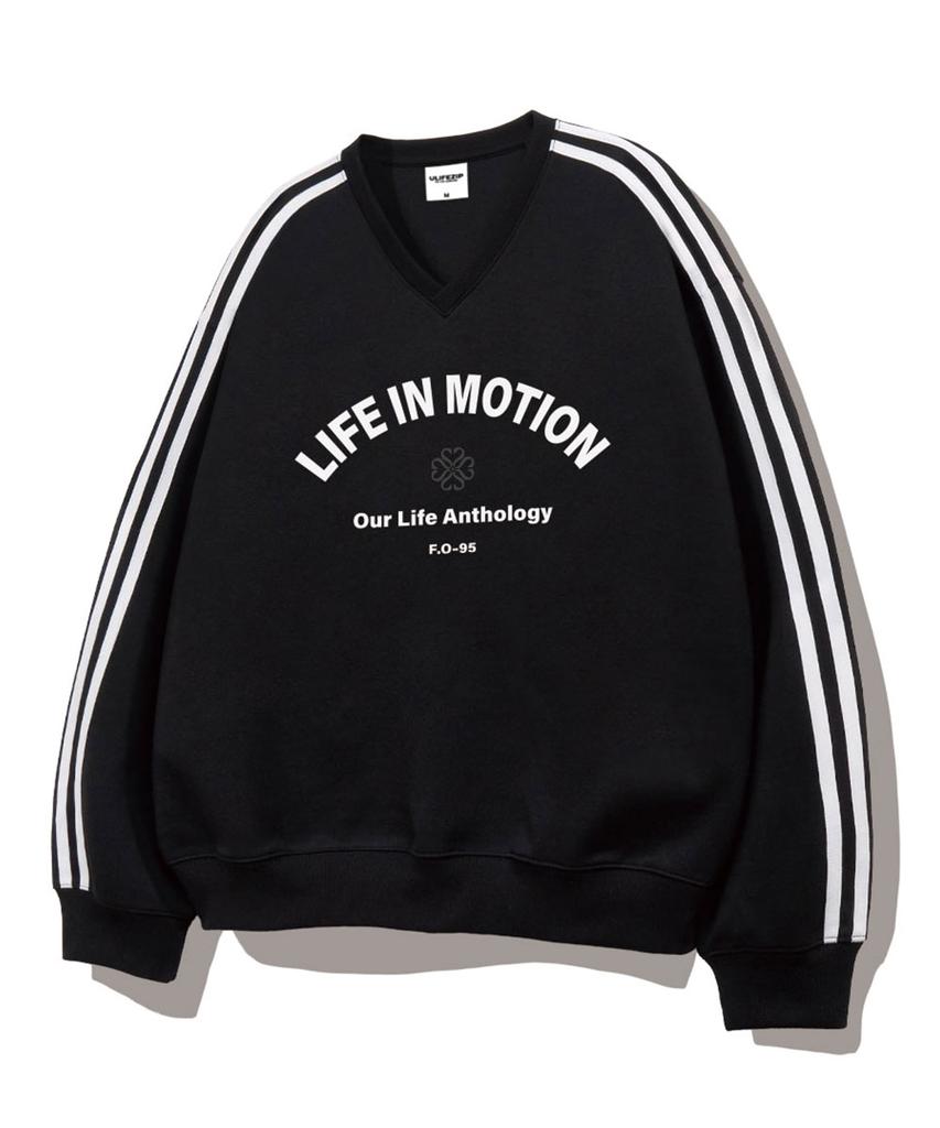 ULIFEZIP Arch In Motion Oversized Track V-Neck Sweatshirt 5 Colors [Ulzv_2004]