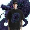 Round Collar Tops Short Sleeve Loose Shirt Y2k Rapper T-shirt Trendy Print Cotton Tshirt Street Style For Men T Shirt Custom