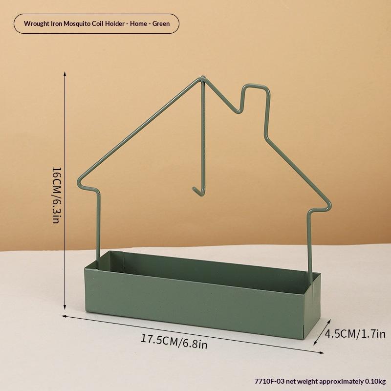 House Shaped Metal Mosquito Coil Holder Fireproof Coil Burner Stand For Home Indoor Outdoor Use
