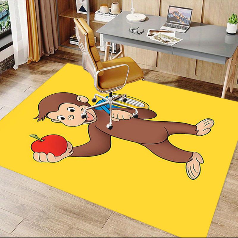 1PC Monkey Apple Extra Large Non-Slip Floor Carpet, Office, Family, Bedroom, Studio - Large Area Rug Indoor Rugs, Vibrant Colors-W243