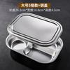 Food-Grade 304 Stainless Steel 5-Compartment Lunch Tray with Lid
