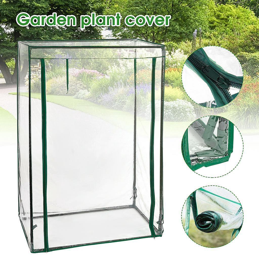 Mini PVC Warm Tier Household Plant Greenhouse Cover Waterproof Anti-UV Protect Tomato Plants Flowers (without Iron Stand) 29.37 * 19.69 * 59.06in