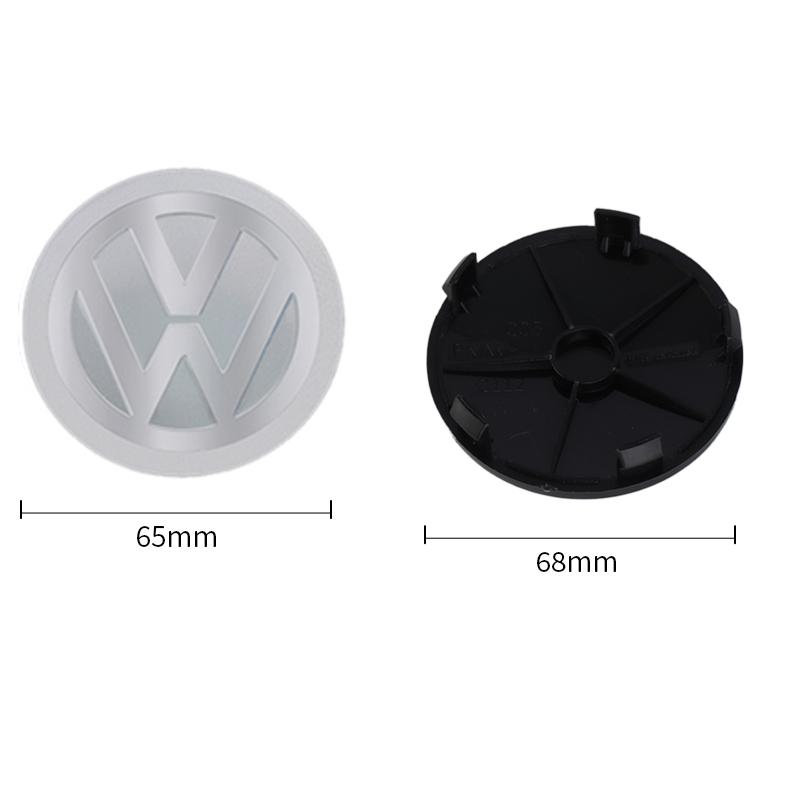 4Pcs 60MM/63MM/68MM Car Wheel Center Hub Caps Covers Badge For Volkswagen VW R Polo Passat Rline Golf 4 5 6 7 Tiguan Jetta GTI