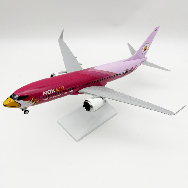 1/240 Scale New 30cm Nok Air Pink B737 Toy Airplane Model Resin Diecast Airplane Model Kit for Collections Displays or Boys Gift