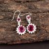 Pink Tourmaline Gemstone 925 Sterling Silver Jewelry Drop/Dangle Earrings 1.80" EE-13-13