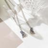 Valentines Day Magnetic Necklaces Couple Clavicle Chain Butterfly Pendant Choker Women's Jewelry