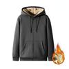Winter Men's Jacket Warm Lamb Fleece Sweater Youth Plus Velvet Thick Coat Casual Hooded Jacket Cardigan