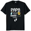 Papa 2024 2025 T-Shirt Lustig Zukünftiger Papa Bierliebhaber Geschenk T-Shirt Tops 100% Baumwolle Unisex O-Ausschnitt Übergroße T-Shirts EU-Größe