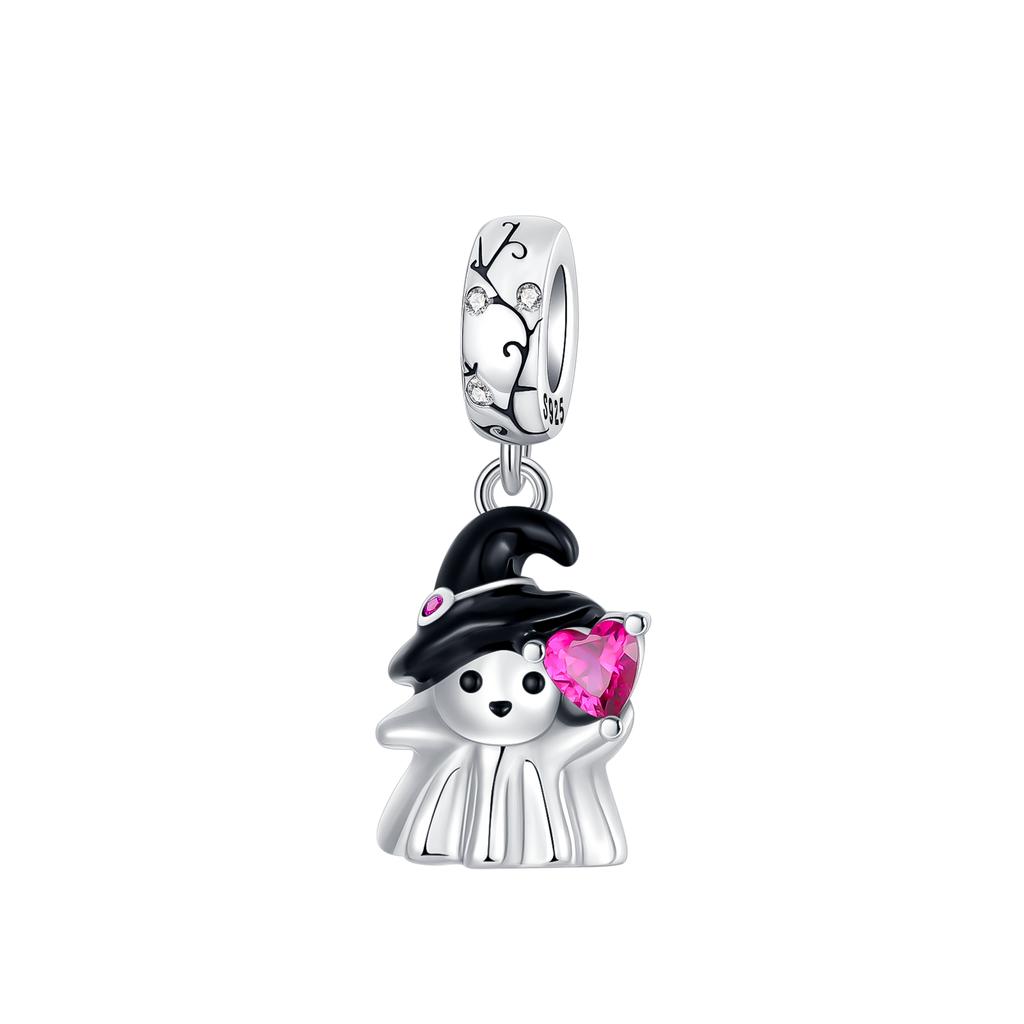925 Silver Halloween Skull Bat Pumpkin Boutique Pendant Fit Original Bracelet Charm Beads Necklace DIY Female Jewelry