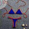 European & American Multicolor Backless Sexy Bikini Swimsuit
