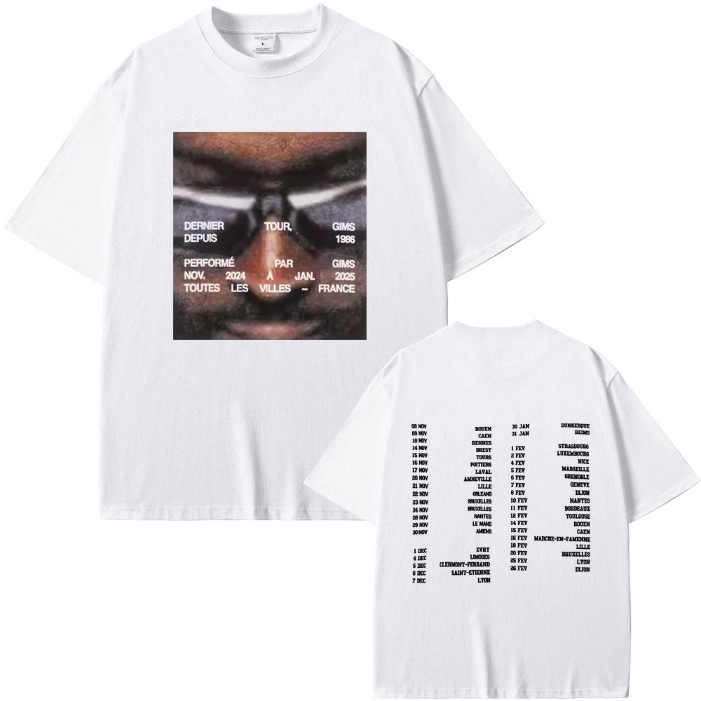 Rapper Gims LES DERNIERES VOLONTES DE MOZART Dernier Tour T-shirt Men Women Hip Hop Fashion Pop Music T Shirts Male Streetwear