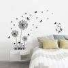 Neue süße Katze schwarze Löwenzahn Wandaufkleber Schmetterlinge an der Wand Wohnzimmer Schlafzimmer Fenster Dekoration Wandbild Kunst Aufkleber Home Decor Aufkleber