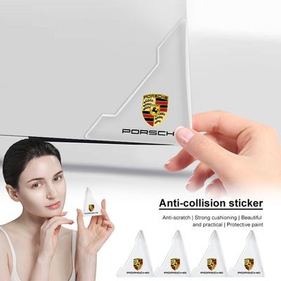 2 szt. Przezroczysta osłona narożnika drzwi samochodowych Ochrona przed zarysowaniami Naklejka 3D Dla Porsche 911 918 928 944 968 Boxster Carrera-GT Cayenne Macan Panamera